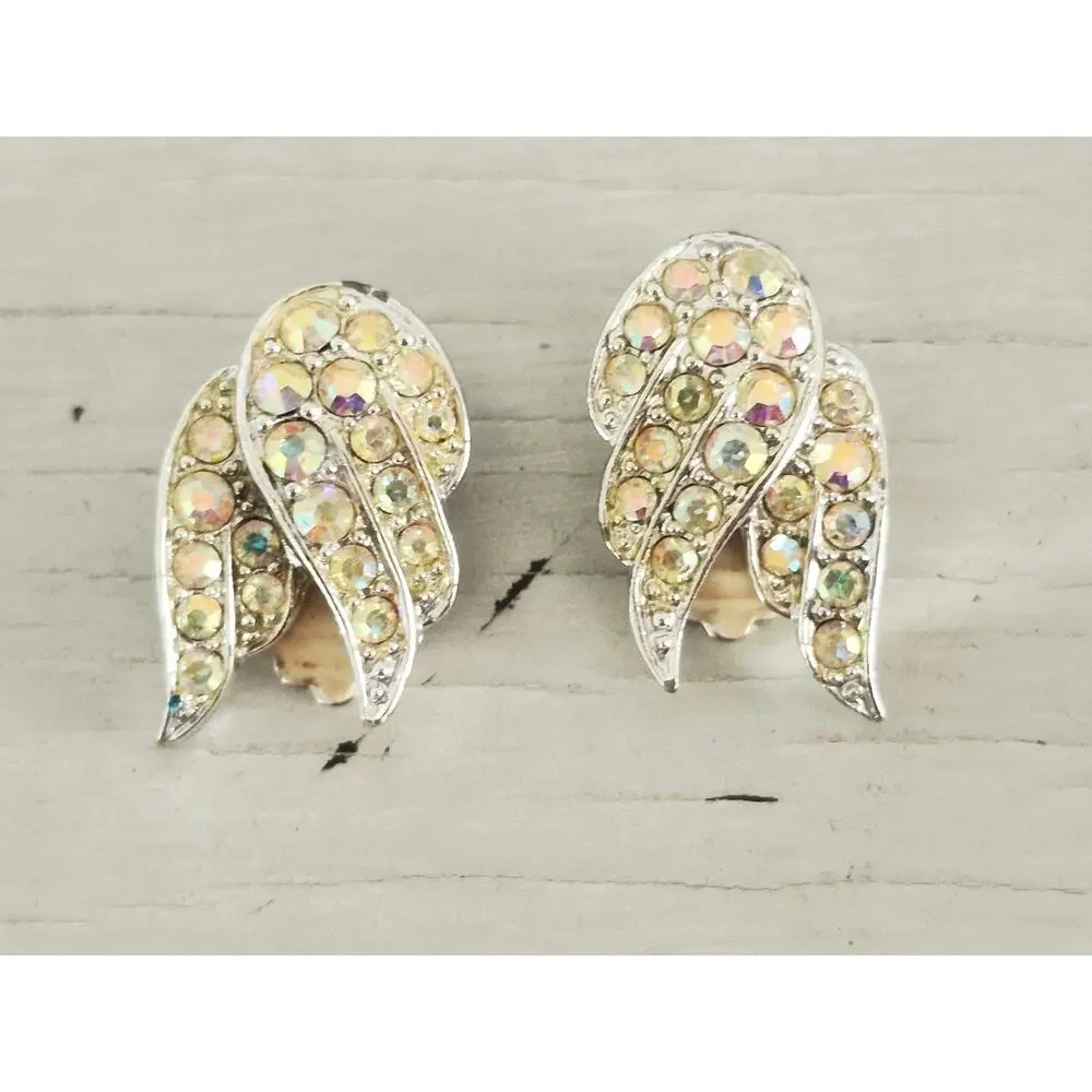 Vintage MCM Silver-tone Clip On Earring Lot of 3